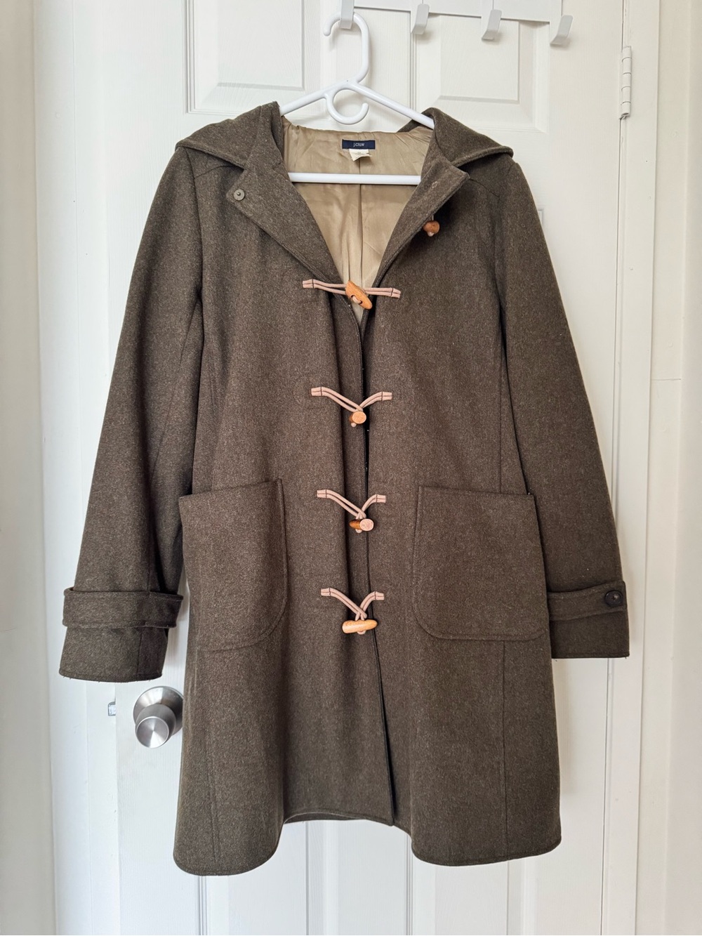 Vintage Wool Toggle Coat in Olive Brown - J. Crew